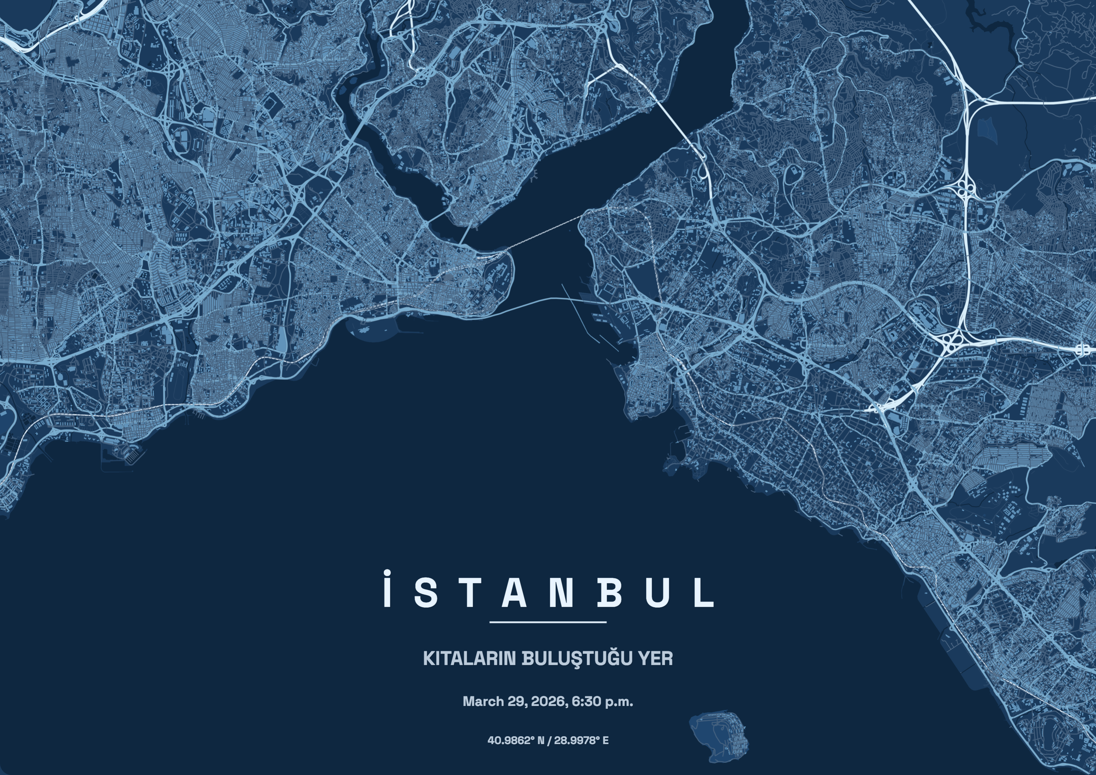 Sample poster in the Blueprint palette