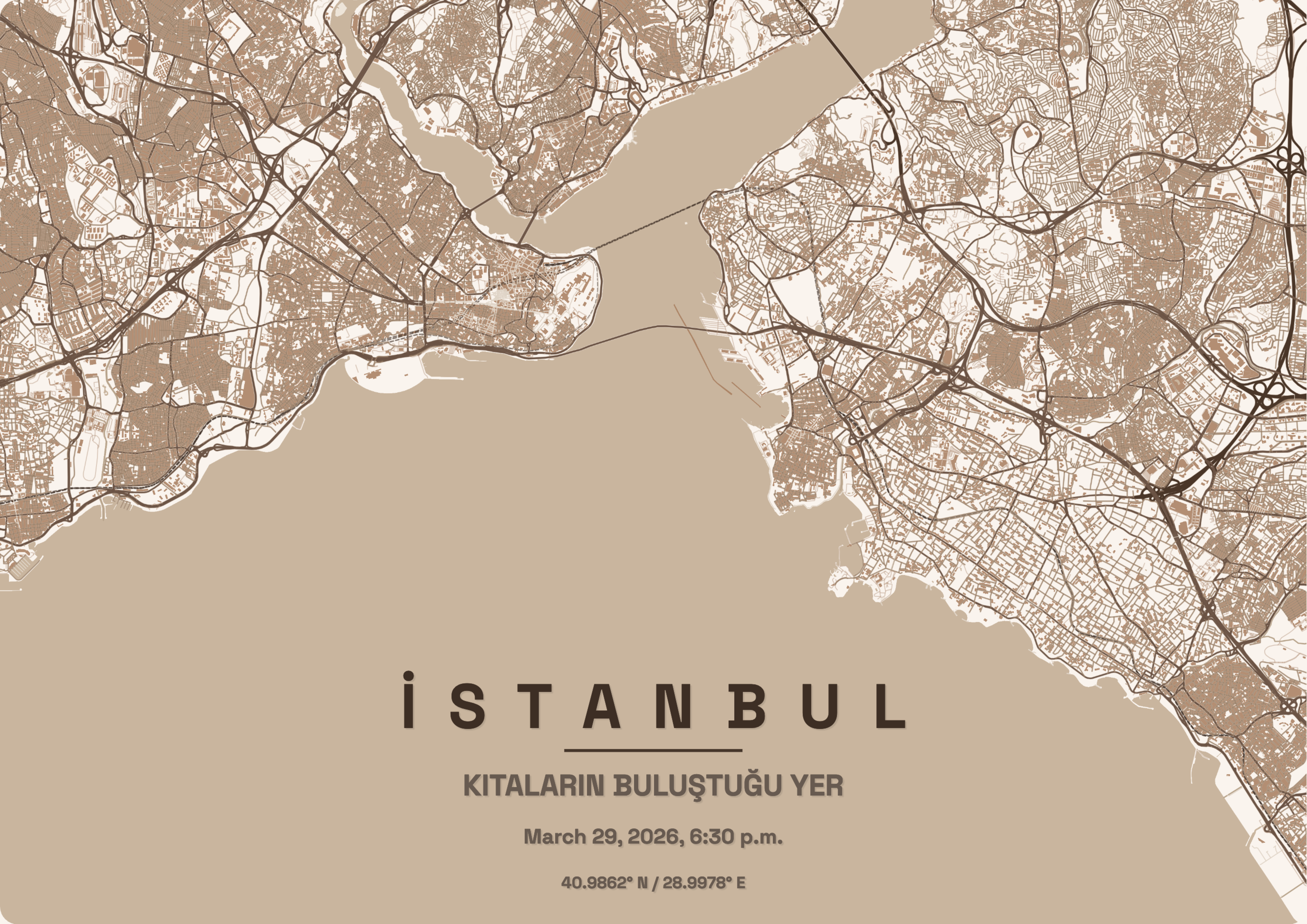Sample poster in the Caramel cream palette